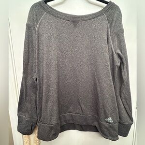 ADIDAS Gray Crew Neck Pullover Thumbhole XL